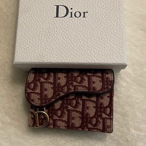 DIOR saddle flap card holder
